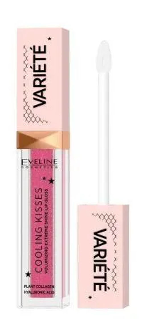 Eveline COOLING KISSES Блеск д/губ Охлаждающий, увеличивает объём VARIETE 6,8мл №06. (*3)