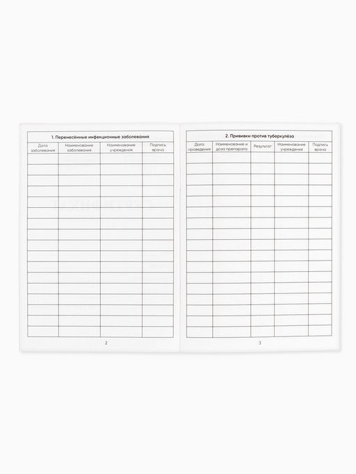 Цена за 3 шт. Сертификат о профилактических прививках А6, 24 страницы 10.5×14.8 см «Розовый»