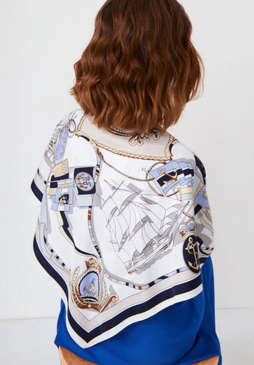 Большой, мягкий, тонкий и очень нежный двусторонний платок с рисунком. - Tantino фото 23