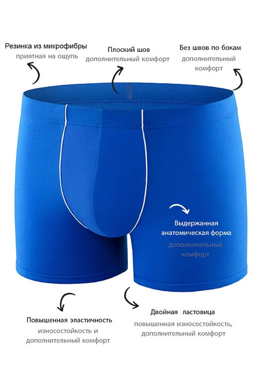 Мужские трусы BB02 Голубой