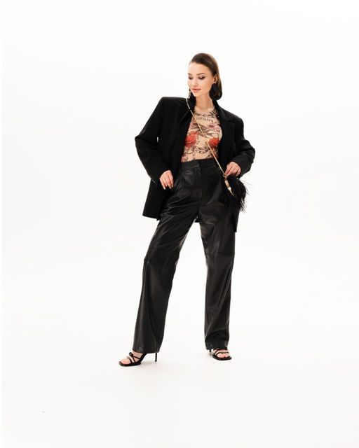 Лонгслив из сетки с круглым вырезом 457.4 - Sahar art lab фото 9