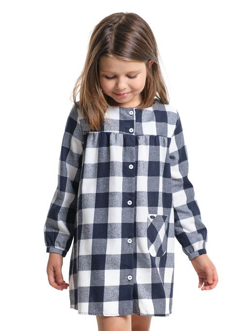 Платье для девочки UD 8069 синяя клетка - Mini maxi фото 5