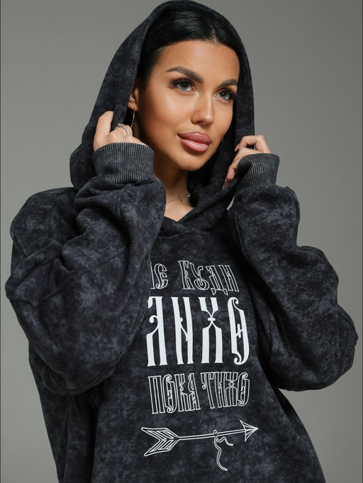 Яхонт худи женское (серый варенка) - Lovetex фото 3