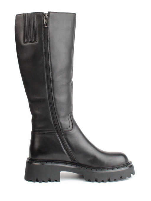 02-FJ725-1M BLACK Сапоги зимние женские (натуральная кожа, байка, натуральный мех) - Фабричный китай фото 12