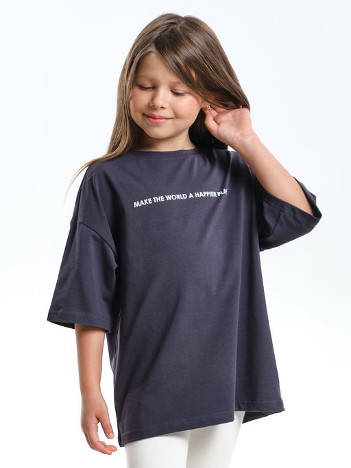 Футболка для девочки UD 7911 антрацит - Mini maxi фото 5