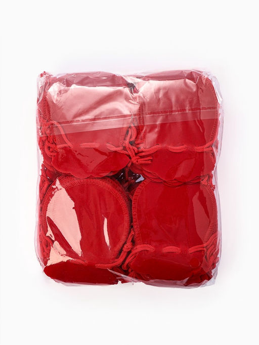 Набор мешочков бархатных 100 шт., 7×9 см, красный