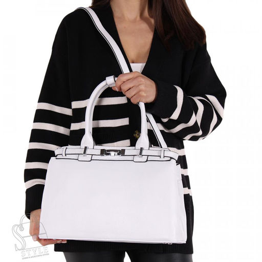 Сумка женская кожаная 98068 white Velina Fabbaino-Safenta/30 в Новосибирске - Vitelli grassi фото 2