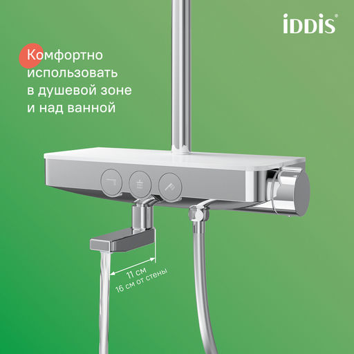 SHESBBTi06, Смеситель для ванны с верхним душем, Shelfy, ID