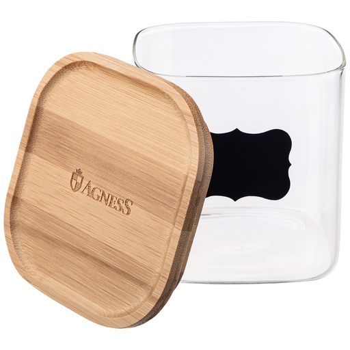 ЕМКОСТЬ ДЛЯ ПИЩЕВЫХ ПРОДУКТОВ AGNESS NATIVE 10.6*10.6*10.7 СМ, 600 МЛ  фото 3