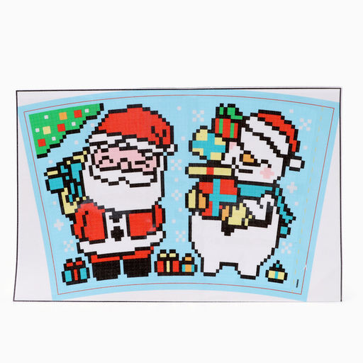 Термокружка детская с алмазной мозаикой Дед Мороз, 450 мл, набор для творчества