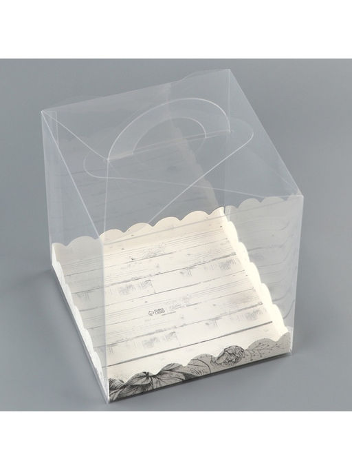 Цена за 5 шт. Коробка кондитерская, сундук, упаковка, «С любовью», 16 х 16 х 18 см