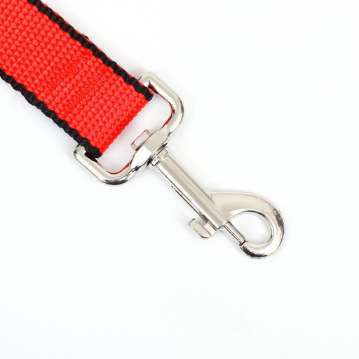 Поводок 2 м х 2,5 см, красно-чёрный - Пижон фото 2