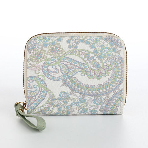 Кошелёк женский на молнии с ремешком, голубой