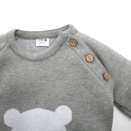 Комбинезон вязаный Крошка Я Мишка рост 74-80 см, цвет серый  фото 3