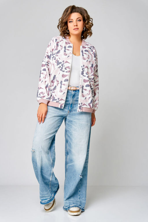 Бомбер Swallow 789 черный+принт леопард  фото 42