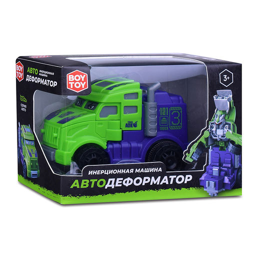 Машина "Автодеформатор" в коробке (зелено-синий)