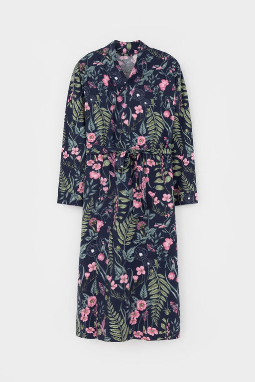 VERY NEAT _ Е 50021/индиго,ночные цветы халат жен