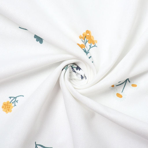 Шторы для кухни с подхватами Этель «Полевые цветочки», 150×180 см - 2 шт., рогожка 176 г/м²