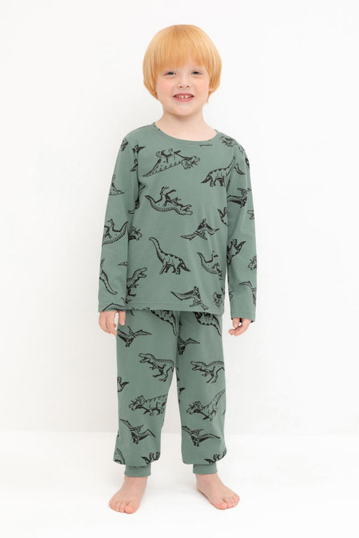 К 1561/весенний зеленый,динолэнд пижама дет - Crockid фото 5