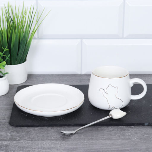 Чайный набор 3 предмета 150 мл, ложка в комплекте / XS8403-2 /уп 72/ - Галеонтрейд фото 3