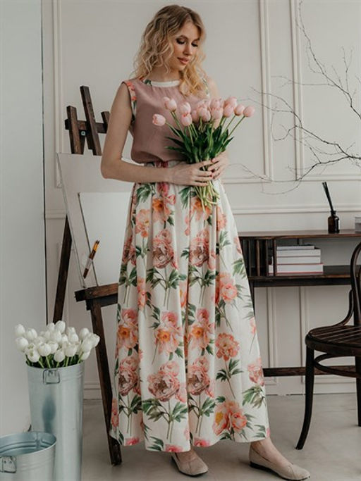 58% лен, 42% хлопок юбка - Волтри фото 2