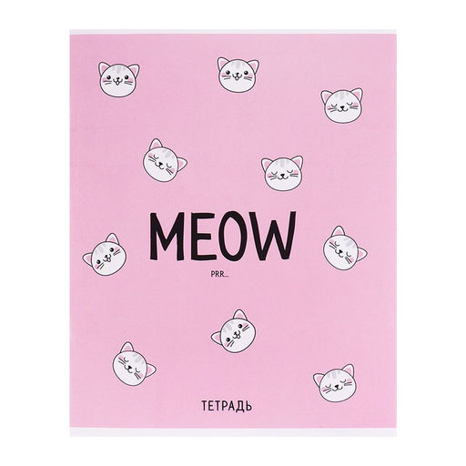Цена за 10 шт. Тетрадь 48 листов в клетку, Calligrata Meow, МИКС фото 4