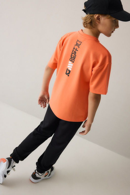 Oversize Modal S_rt Bask_l_ Ti__rt Erkek _ocuk - Defacto фото 2