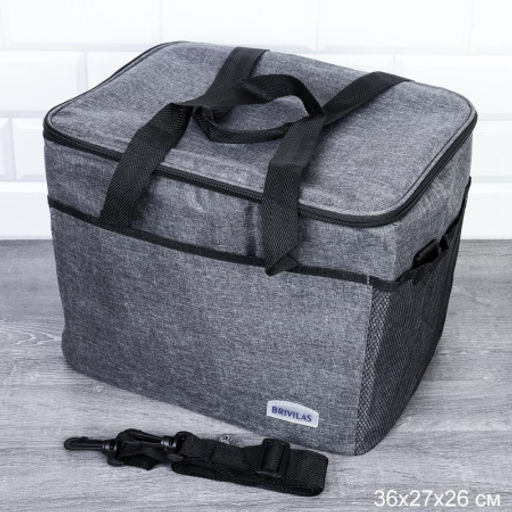 Сумка с эффектом сохранения холода, тепла/термосумка / DFB12822dark-grey /уп 50/ 33*25*27, 22 л - Галеонтрейд фото 4