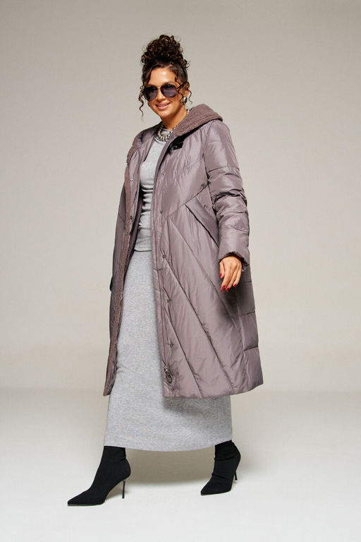 Пальто Beautiful Free 8017 дымчато-лиловый