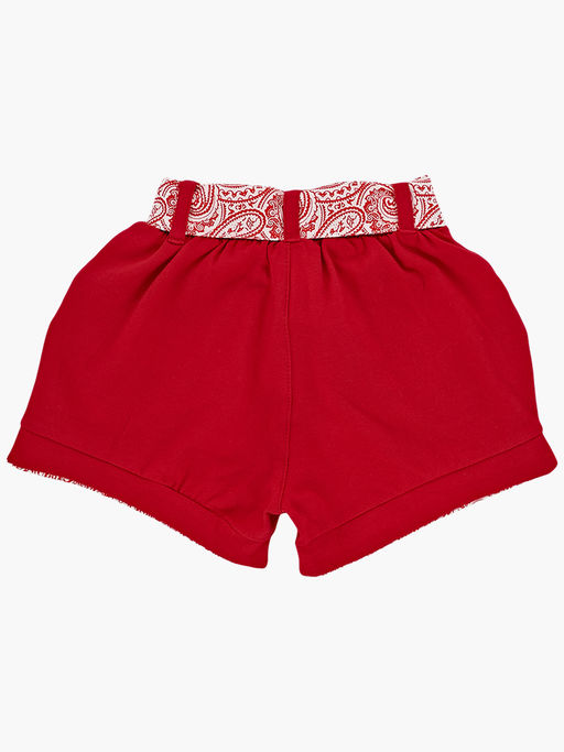 Шорты для девочки с поясом UD 4716 красный - Mini maxi фото 3