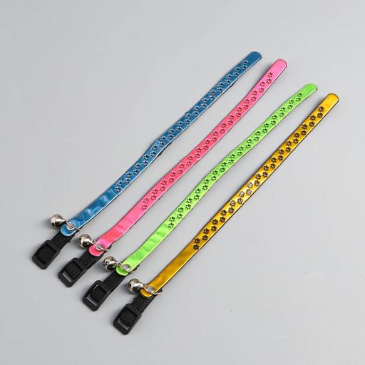 Ошейник светоотражающий Следы лапок, 29 х 1 см, микс цветов - Пижон фото 3