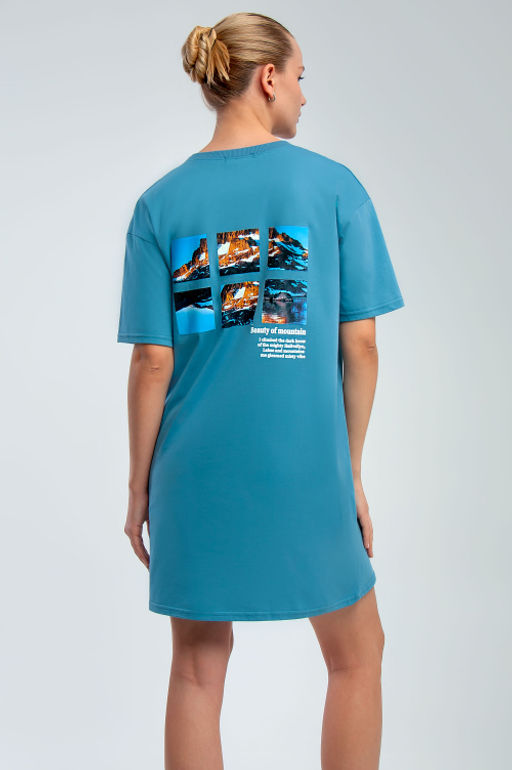 Арт. 4143 Туника женская 44-54 (6 шт) Цвет:джинс - Калинка фото 3