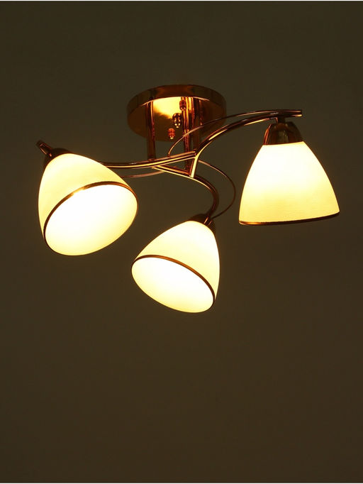 Люстра потолочная BayerLux «Андер», 3хЕ27, 40 Вт, золото, 44×44×24 см