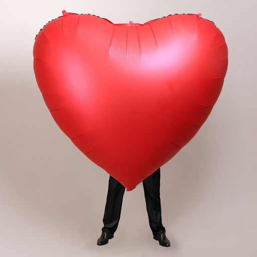Воздушный шар фольгированный 68" «Сердце красное»