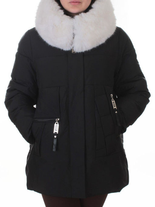 M-M02 BLACK Куртка зимняя женская (200 гр. холлофайбер)