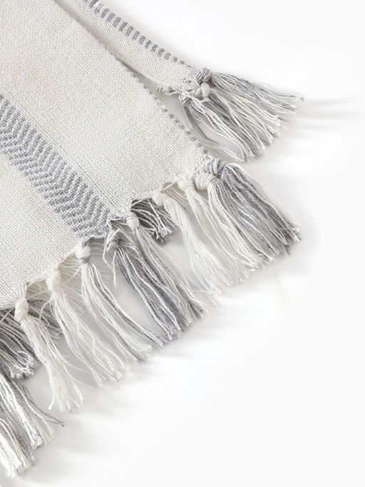 Плед «Этель» Milky stripe, 150×220 см, хлопок 100%, молочный