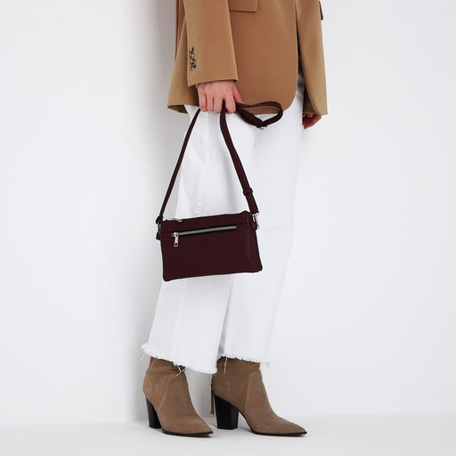 Сумка-клатч на молнии, цвет коричневый - Simaland фото 9