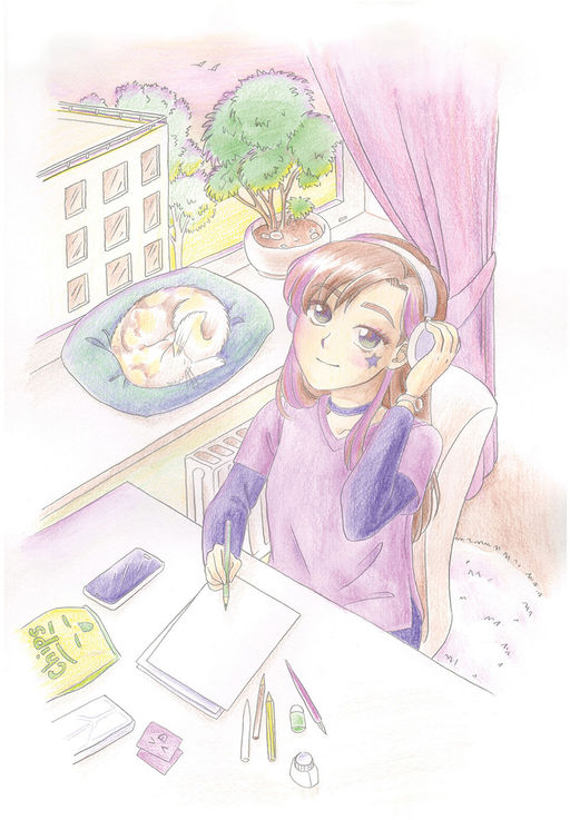 ФРЕЯ RPSA-0057 Просто счастье Скетч для раскраш. акварельными карандашами 29.7 х 21 см 1 л