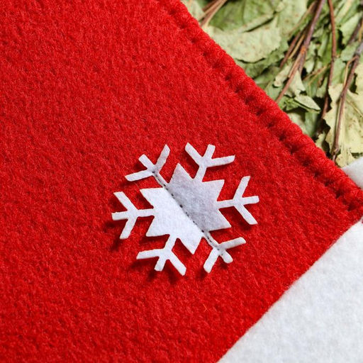 Рукавица банная с аппликацией Снежинка, красная - Simaland фото 2