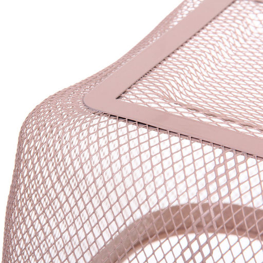 Корзина для хранения металлическая с деревянной ручкой "ФАРГО", цвет розовый, 24**24*18см