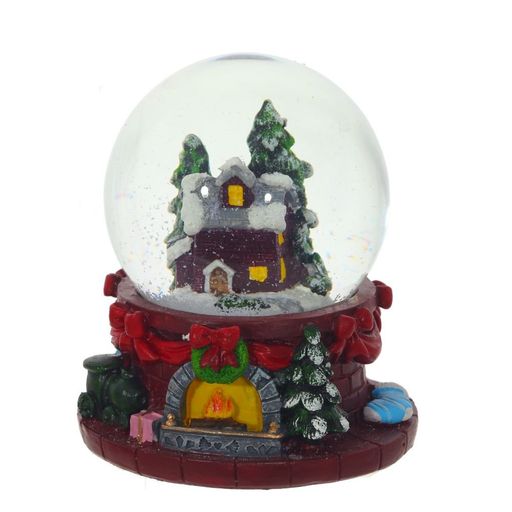 Фигурка декор в стекл шаре "Домик", D6,5 см, L8 W8 H9 см, 2в.
