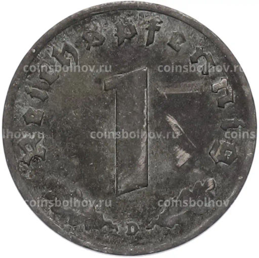 Монета 1 рейхспфенниг 1941 года D Германия