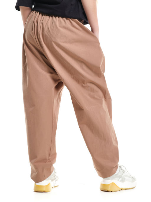 Брюки бананы свободные хлопок UD 7965 св.коричневый - Mini maxi фото 6