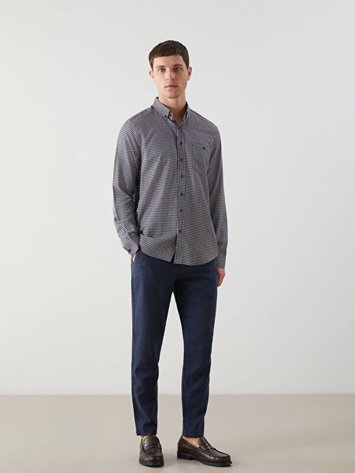 Regular Fit Uzun Kollu Ekose Erkek G?mlek