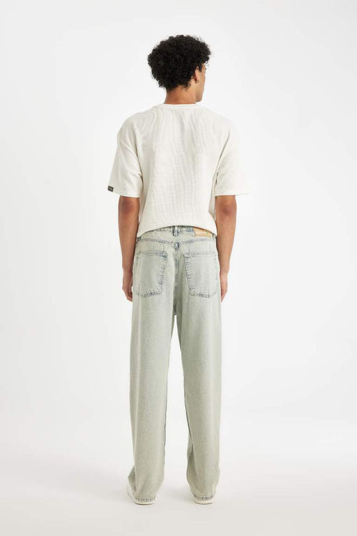 Джинсовые брюки Baggy Fit с широким узором и нормальной талией, широкие брюки - Defacto фото 6