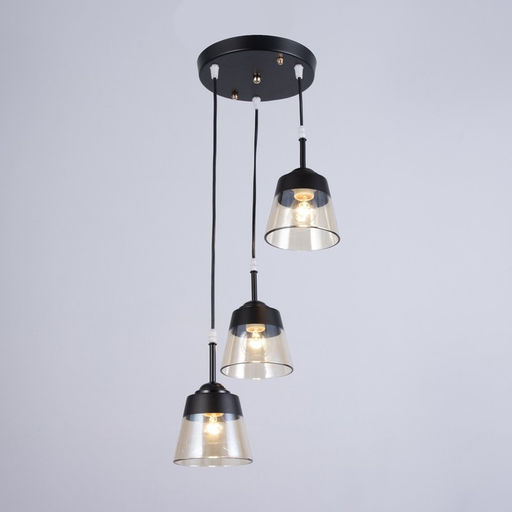 Светильник «Берн» 3хЕ27 40 Вт черный 30×30×16-116 см