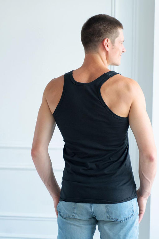 Майка мужская из кулирки черный макс - Амадэль фото 2