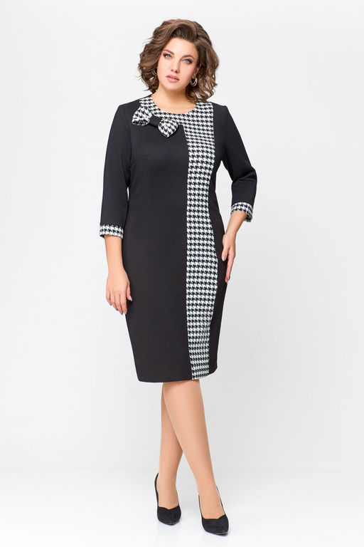 Блуза Swallow 803.2 черный+серебряный узор фото 965