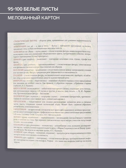 Цена за 5 шт. Предметная тетрадь по литературе Calligrata TOP «Аниме», 48 листов, в линейку, со справочным материалом, обложка из мелованного картона, блок офсет