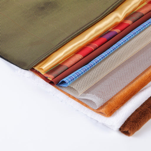 Лоскут для рукоделия 10 видов 50×50 см: атлас, сетка, мех, ткань в клетку